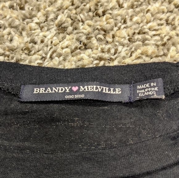 ✨3/$15  Brandy Melville black t-shirt OS - Picture 5 of 7
